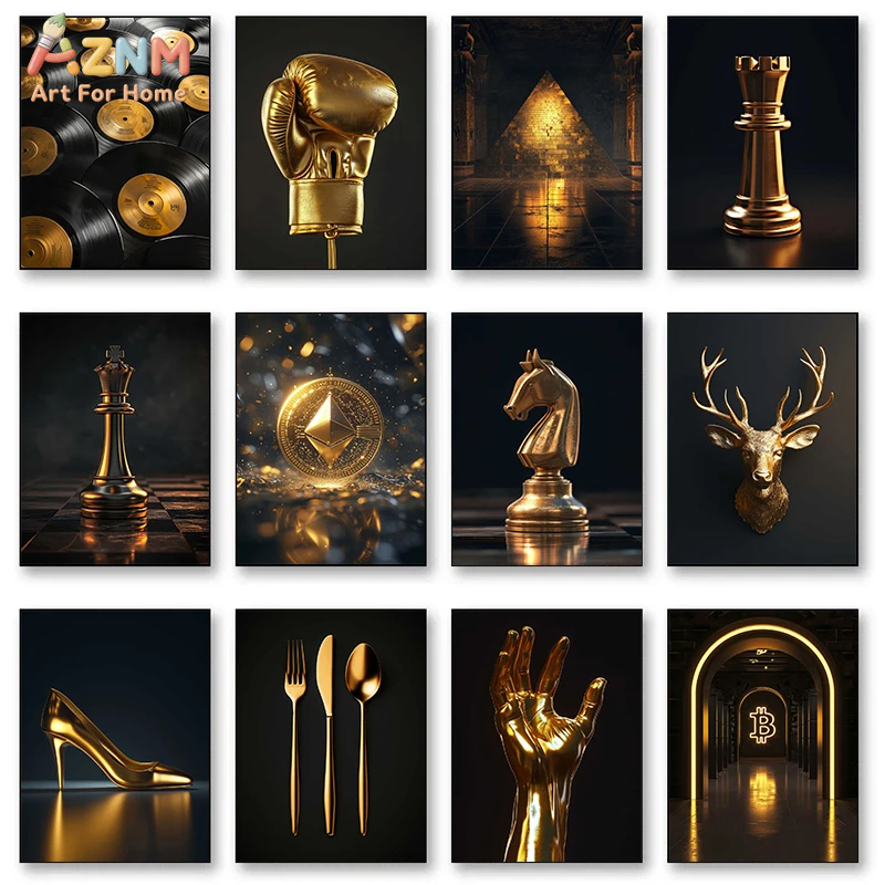 Luxury Lifestyle Photography - AZNM Seni Dinding Kanvas Tanpa Bingkai