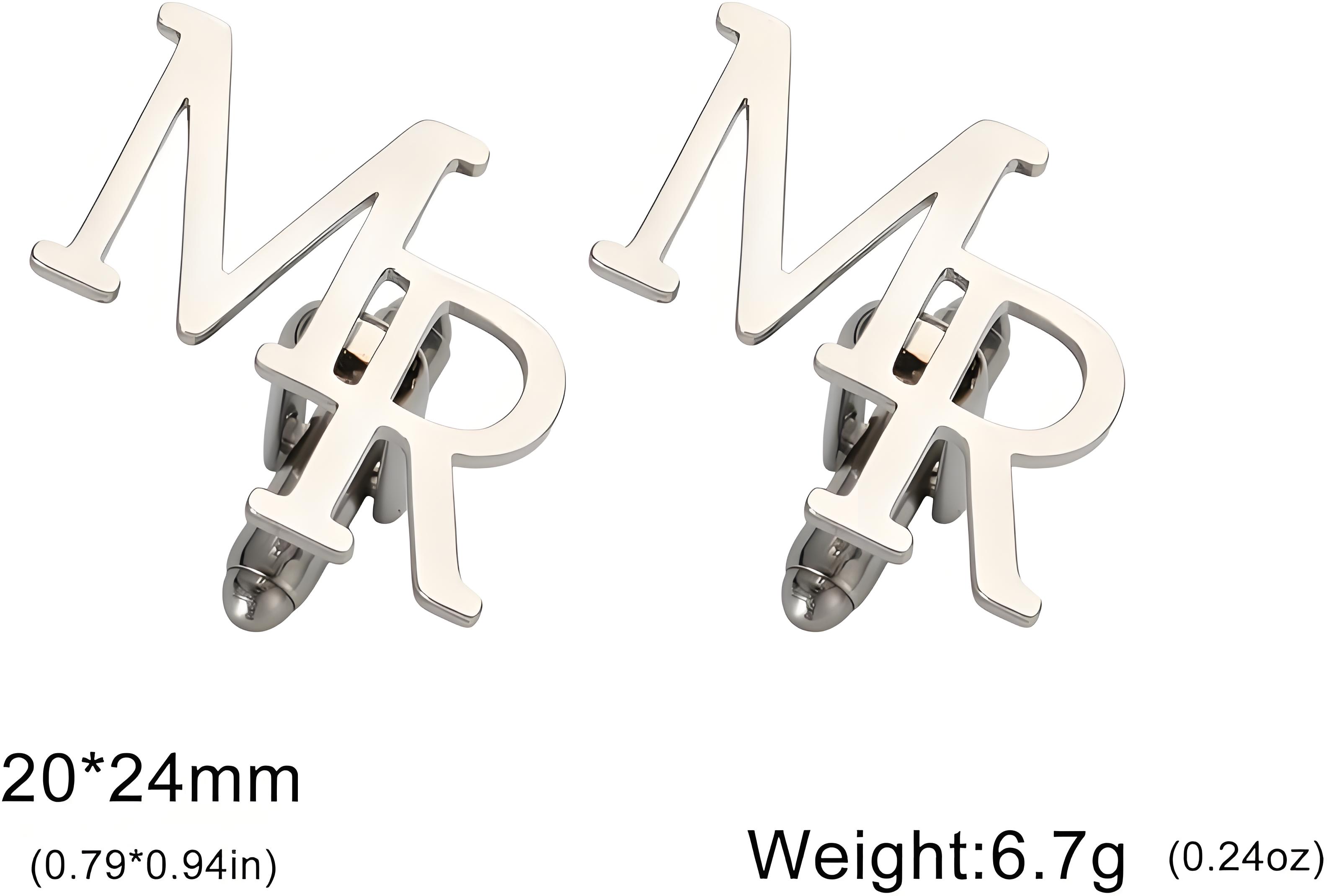 Monogram Cufflinks Set - Set Kancing Manset & Pin Kerah