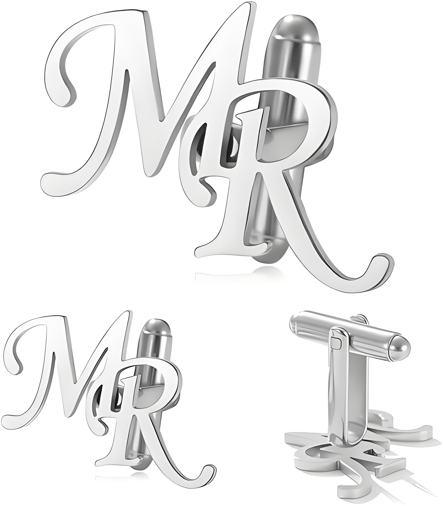 Set Kancing Manset & Pin Kerah - Monogram Cufflinks Set ulasan dan harga