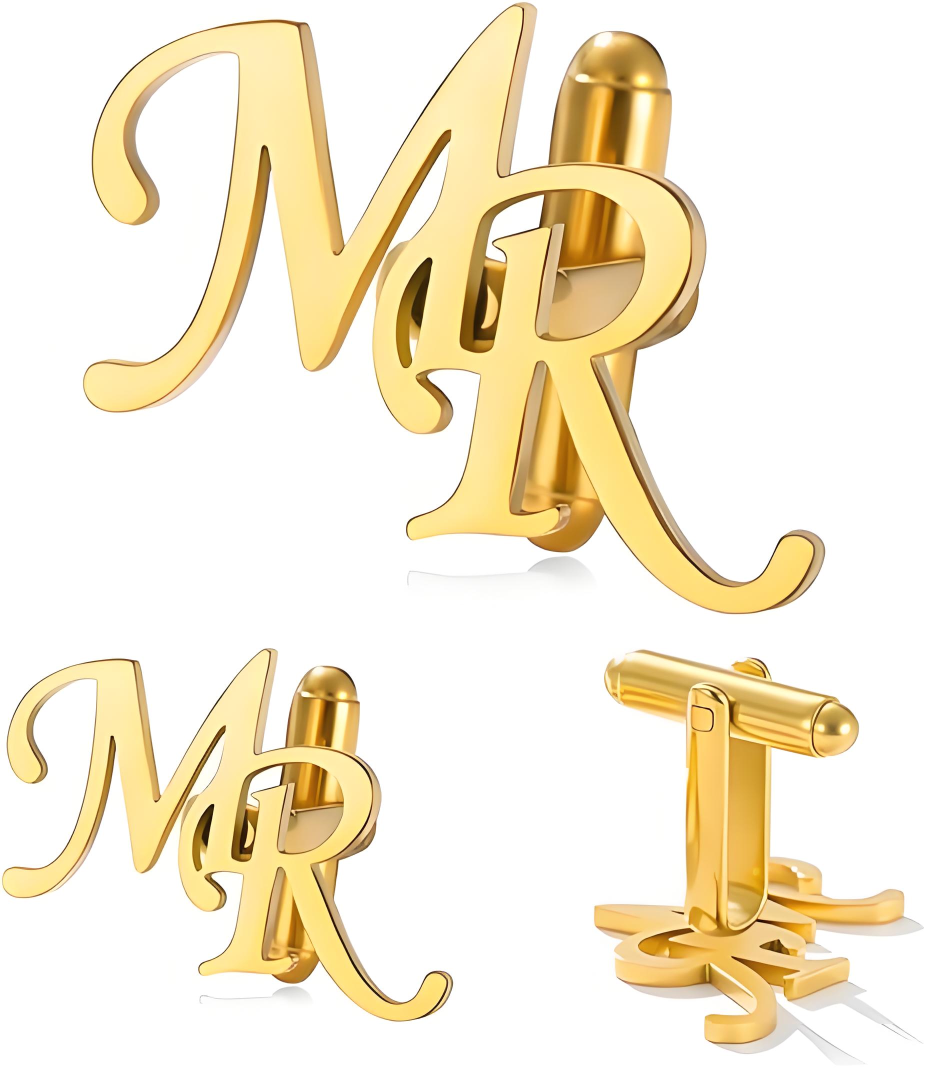 Set Kancing Manset & Pin Kerah - Monogram Cufflinks Set ulasan dan harga